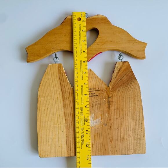 1997 Christmas Folk Art Wood Plaque Vintage - Picture 6 of 7